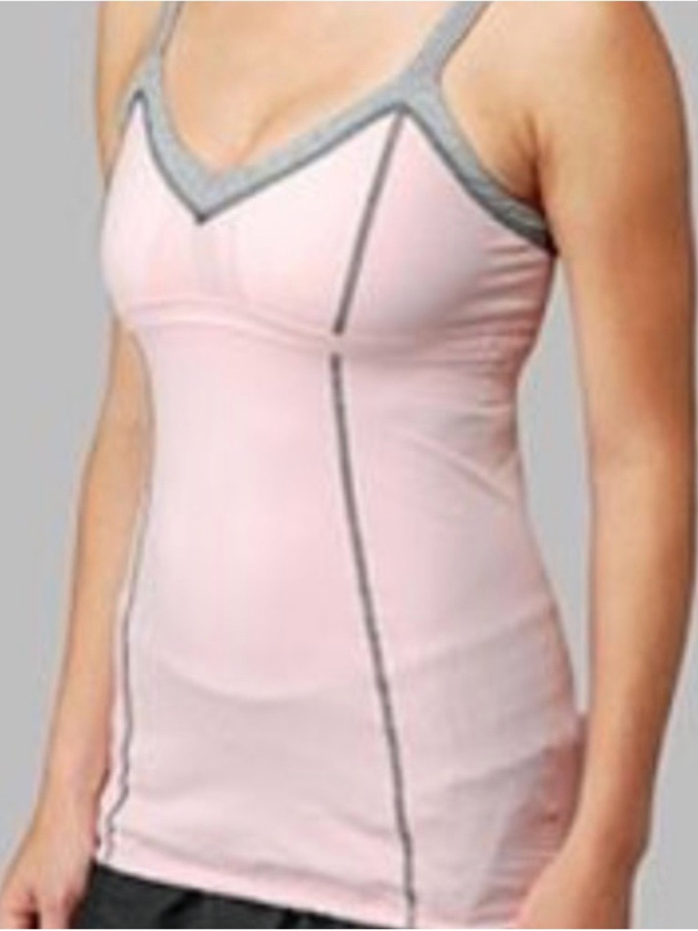 lululemon athletica Pale Pink Slip Chemise with Black Trim